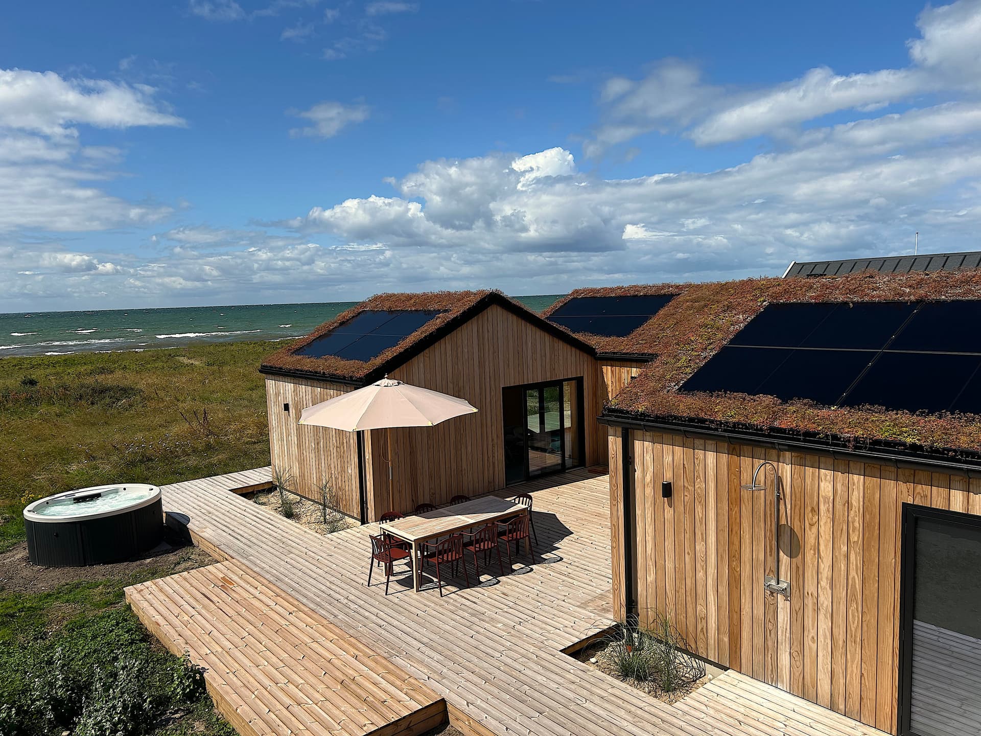 Nybygget sommerhus med havudsigt til storebælt